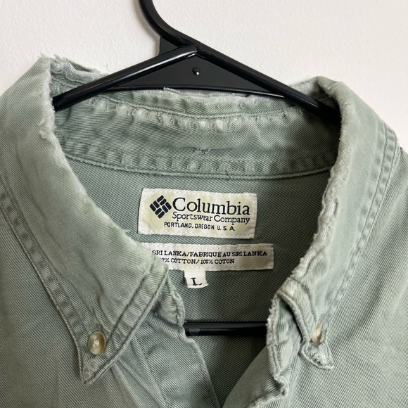 Vintage Columbia Cotton Button Down Shirt Sz L - Picture 3 of 9